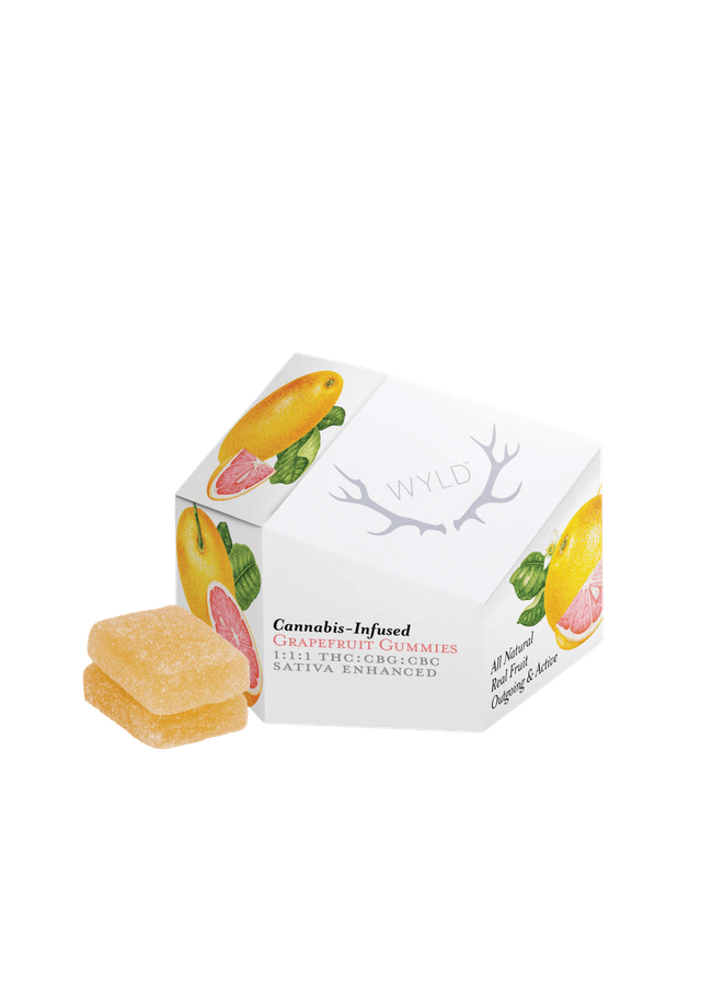 Grapefruit 1:1:1 THC:CBC:CBG Gummies WYLD